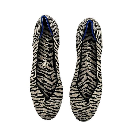 Rothy’s The Flat in Zebra Print Women’s Size 9.5 - Picture 2 of 7